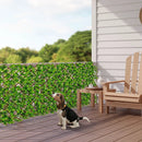 Expandable Fence Privacy Screen with Sun-Protective Artificial Hedge for Balcony Patio by LJGDeals