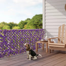 Decorative Faux Purple Eucalyptus Fencing Panel with Real Willow Frame for Balcony Patio by LJGDeals