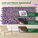 Decorative Faux Purple Eucalyptus Fencing Panel with Real Willow Frame for Balcony Patio by LJGDeals