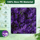 Decorative Faux Purple Eucalyptus Fencing Panel with Real Willow Frame for Balcony Patio by LJGDeals