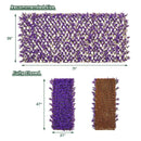 Decorative Faux Purple Eucalyptus Fencing Panel with Real Willow Frame for Balcony Patio by LJGDeals