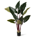 Artificial Rainbow Taro Tree 63" Tall with 11 Faux Leaves by LJGDeals
