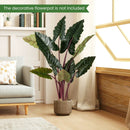 Artificial Rainbow Taro Tree 63" Tall with 11 Faux Leaves by LJGDeals