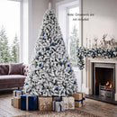 Snow-Flocked Artificial Christmas Tree 9 ft with Metal Stand by LJGDeals