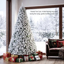Snow-Flocked Artificial Christmas Tree 9 ft with Metal Stand by LJGDeals