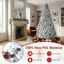 Snow-Flocked Artificial Christmas Tree 9 ft with Metal Stand by LJGDeals