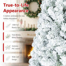 Snow-Flocked Artificial Christmas Tree 9 ft with Metal Stand by LJGDeals