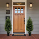 3 Feet Artificial Topiary Cedar Tree with Cement Plastic Pot and Faux Moss-Green by LJGDeals
