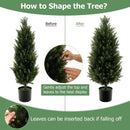 3 Feet Artificial Topiary Cedar Tree with Cement Plastic Pot and Faux Moss-Green by LJGDeals