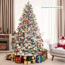 4.5/6/7 Feet Flocked Christmas Tree with Warm White LED Lights by LJGDeals