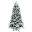 4.5/6/7 Feet Flocked Christmas Tree with Warm White LED Lights by LJGDeals