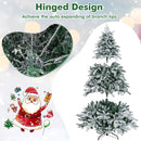 4.5/6/7 Feet Flocked Christmas Tree with Warm White LED Lights by LJGDeals