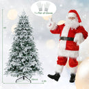 4.5/6/7 Feet Flocked Christmas Tree with Warm White LED Lights by LJGDeals