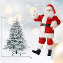 4.5/6/7 Feet Flocked Christmas Tree with Warm White LED Lights by LJGDeals