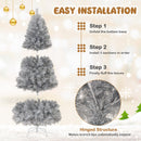 Artificial Xmas Tree with Branch Tips and Warm White LED Lights-6FT