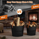 Ash Bucket Set of 2 Metal Coal Ash Can Set with 11.5 Gal and 8.5 Gal Bucket for Fireplace Fire Pits by LJGDeals