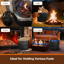 Ash Bucket Set of 2 Metal Coal Ash Can Set with 11.5 Gal and 8.5 Gal Bucket for Fireplace Fire Pits by LJGDeals