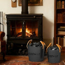 Ash Bucket Set of 2 Metal Coal Ash Can Set with 11.5 Gal and 8.5 Gal Bucket for Fireplace Fire Pits by LJGDeals