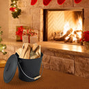 Ash Bucket with Lid and Cut-resistant Gloves by LJGDeals