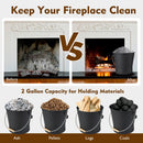 Ash Bucket with Lid and Cut-resistant Gloves by DirectDeals