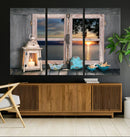 Astonishing Sunset from the Window Wall Art Canvas Print