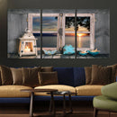 Astonishing Sunset from the Window Wall Art Canvas Print