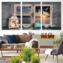 Astonishing Sunset from the Window Wall Art Canvas Print
