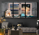 Astonishing Sunset from the Window Wall Art Canvas Print