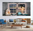 Astonishing Sunset from the Window Wall Art Canvas Print