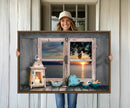 Astonishing Sunset from the Window Wall Art Canvas Print