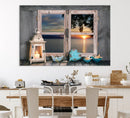 Astonishing Sunset from the Window Wall Art Canvas Print