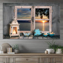 Astonishing Sunset from the Window Wall Art Canvas Print