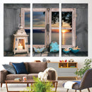 Astonishing Sunset from the Window Wall Art Canvas Print