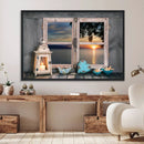 Astonishing Sunset from the Window Wall Art Canvas Print