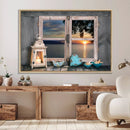 Astonishing Sunset from the Window Wall Art Canvas Print