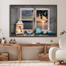 Astonishing Sunset from the Window Wall Art Canvas Print