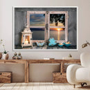 Astonishing Sunset from the Window Wall Art Canvas Print
