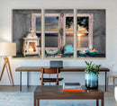 Astonishing Sunset from the Window Wall Art Canvas Print