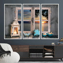 Astonishing Sunset from the Window Wall Art Canvas Print