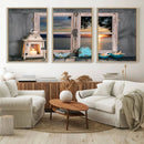 Astonishing Sunset from the Window Wall Art Canvas Print