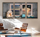Astonishing Sunset from the Window Wall Art Canvas Print
