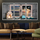 Astonishing Sunset from the Window Wall Art Canvas Print