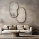 Kidney Shape Wall Mirror - Unlacquered Brass Mirror