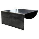 Asymmetrical Metal Coffee Table Heavy Duty Raw Steel (D)24" (W)36" (H)12" corner view