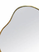 Asymmetrical Brass Mirror