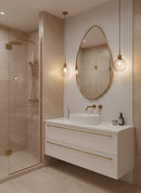 Asymmetrical Brass Mirror - Irregular Brass Frame Mirror