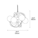 Atomic Orbit Chandelier 23.6"