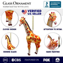 Giraffe Glass Christmas Ornament