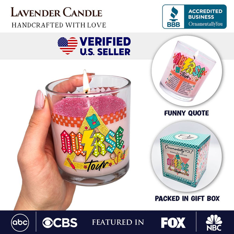 Nurse Tour Candle, Cute RN Nursing Lavender Scented Gift