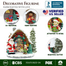 Santa's Workshop Delight Figurine, 10" Christmas Station with Elves